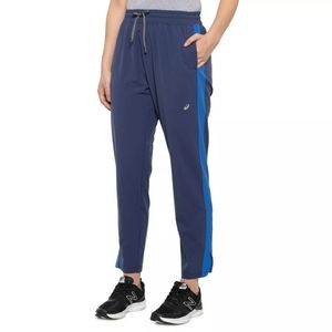 Asics track pants gym yoga Athletic activewear sportswear workout running blue